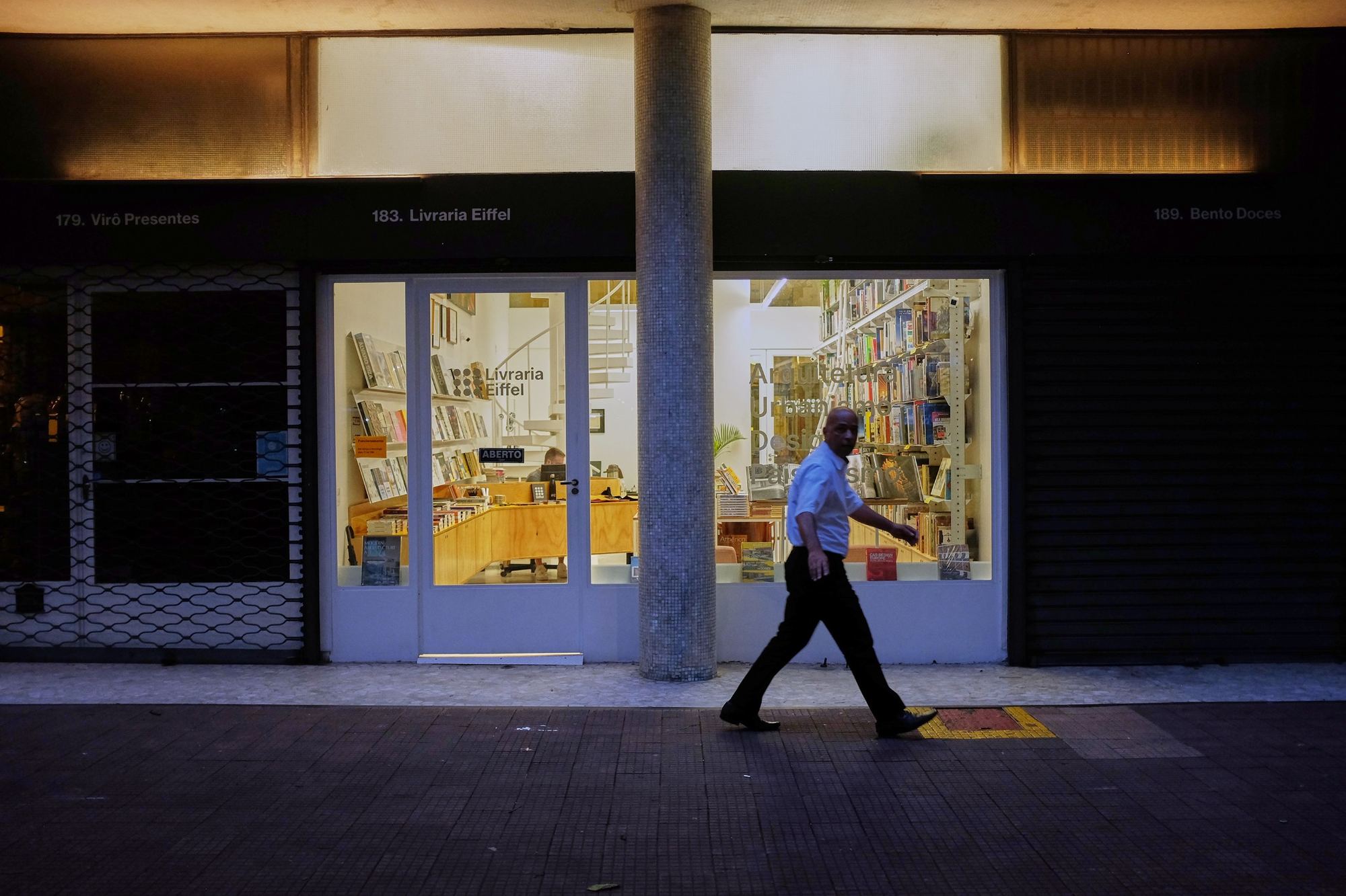 Vista superior da Livraria